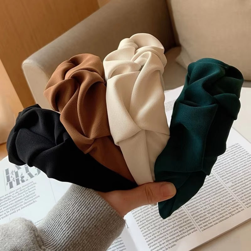 New Fashion Hair Hoop Hair Bands for Women Girls Flower Solid Color Headbands Designer Wide Hairband Hair Accessories Headwear