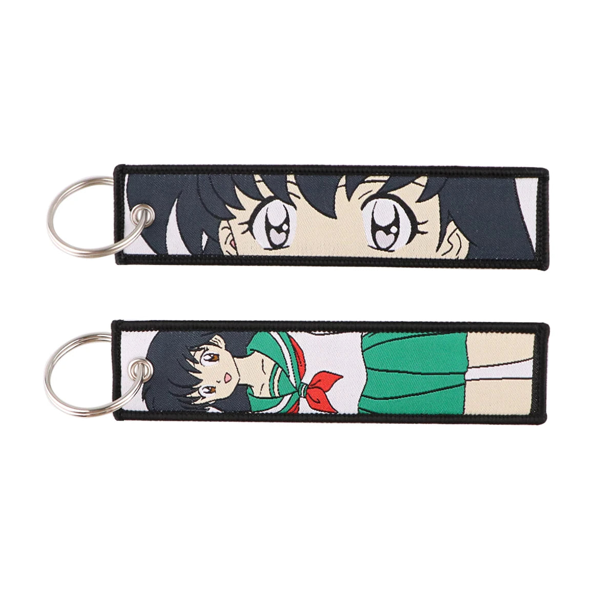 Japanese Anime Cool Embroidery Key Fobs Key Tag Motorcycles Cars Backpack Chaveiro Keychain for Friends Fashion Key Ring Gifts