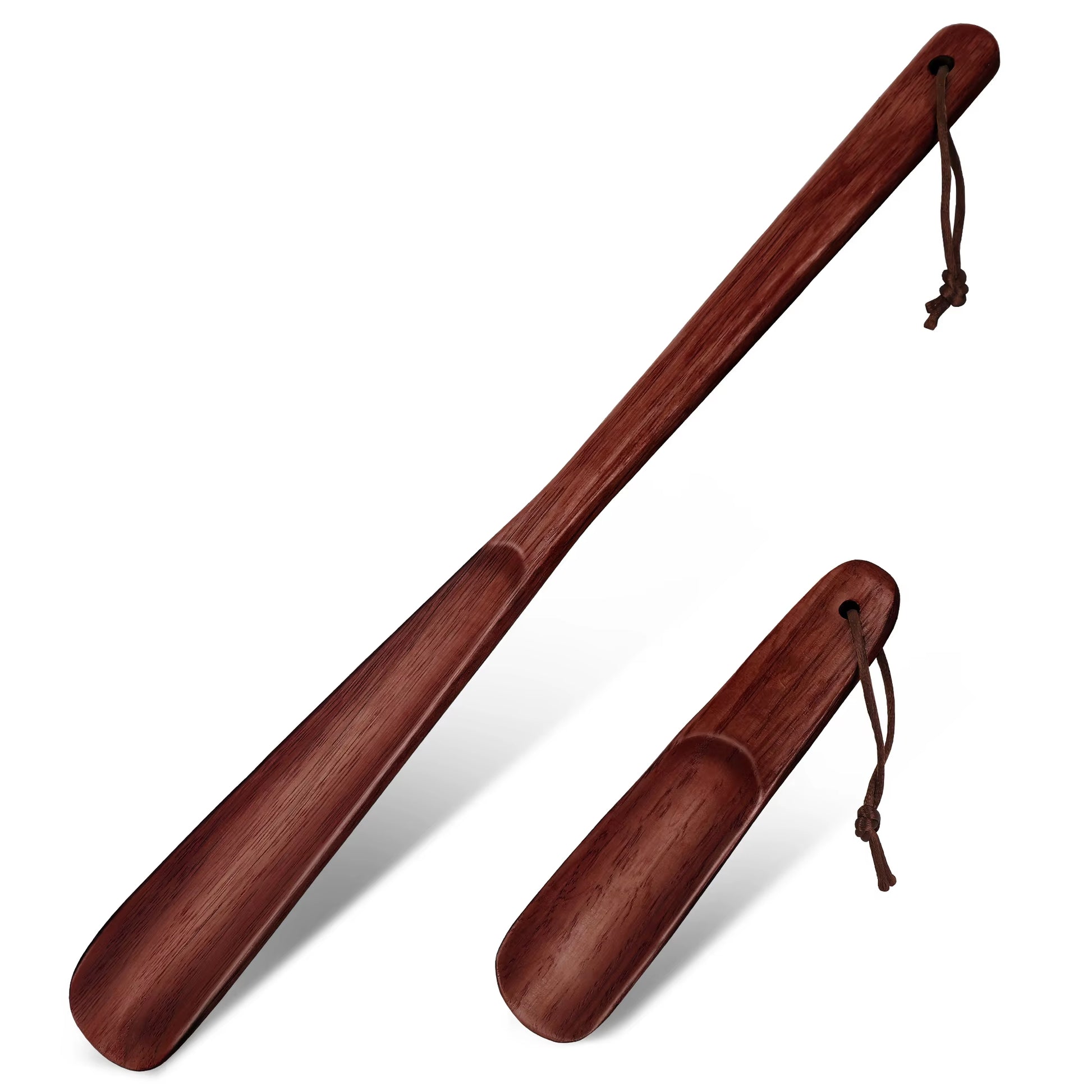 2PCS Durable Professional Wooden Shoe Horn Shoe Spoon Wooden Handle Long Handle Shoehorn Useful Shoe Lifter Shoe Accessories