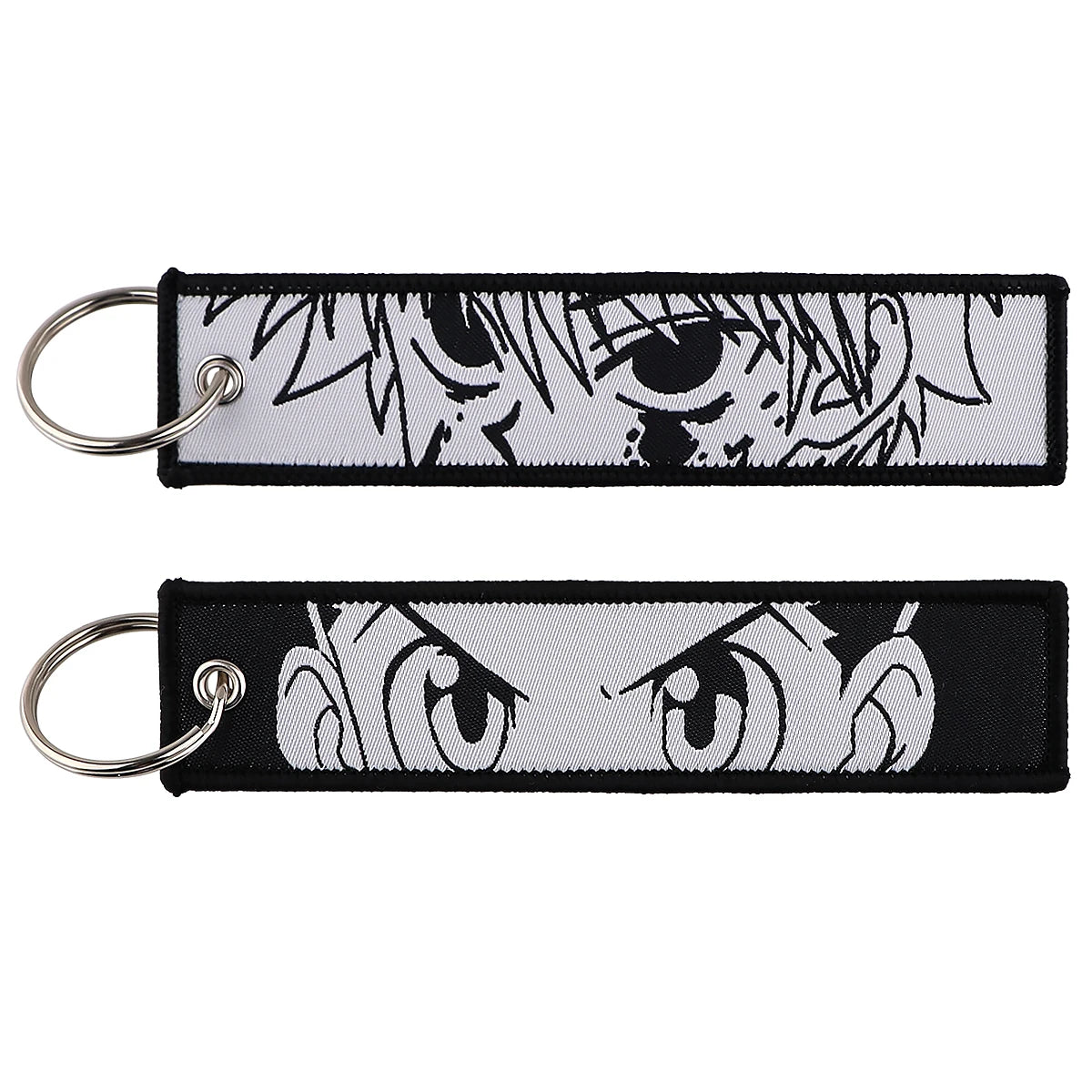 Japanese Anime Cool Embroidery Key Fobs Key Tag Motorcycles Cars Backpack Chaveiro Keychain for Friends Fashion Key Ring Gifts