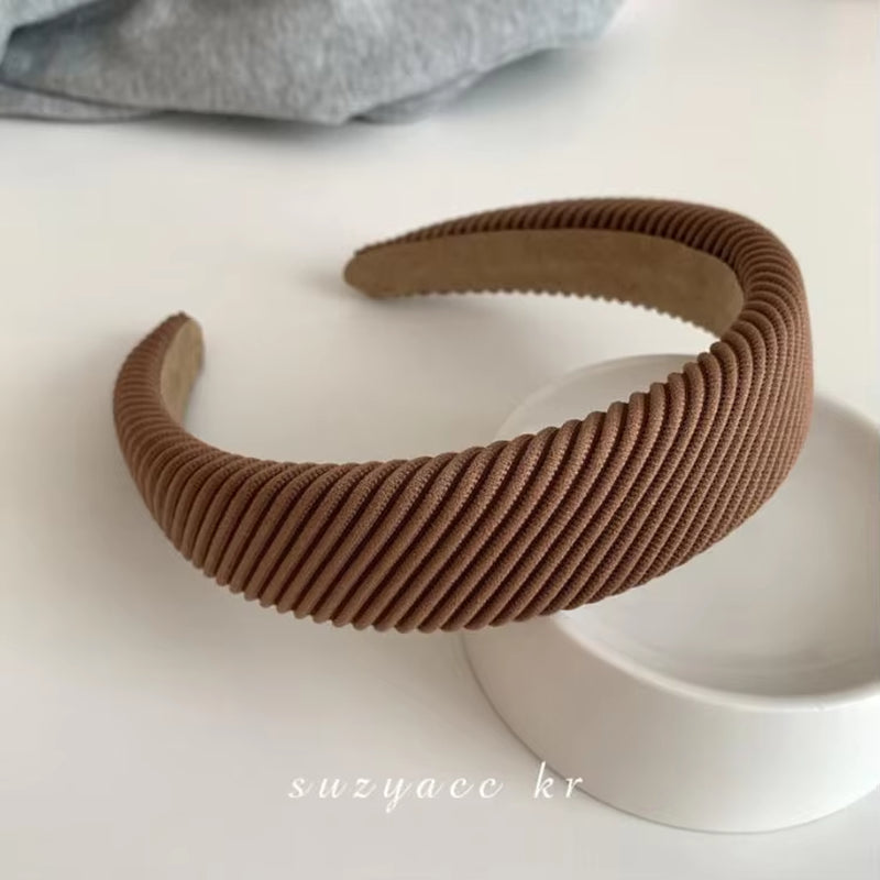 New Fashion Hair Hoop Hair Bands for Women Girls Flower Solid Color Headbands Designer Wide Hairband Hair Accessories Headwear